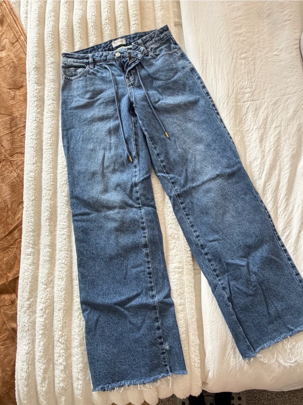 Classic High-Rise Straight Leg Blue Jeans - Women